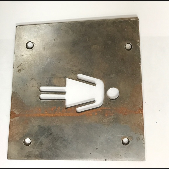 Hand forged Men & Women Bathroom sign - Picture 1 of 2