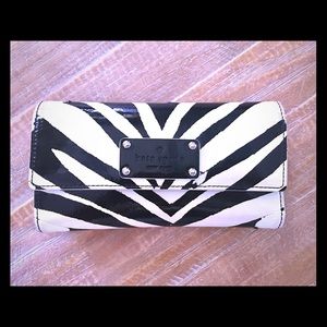 Kate Spade wallet zebra stripe