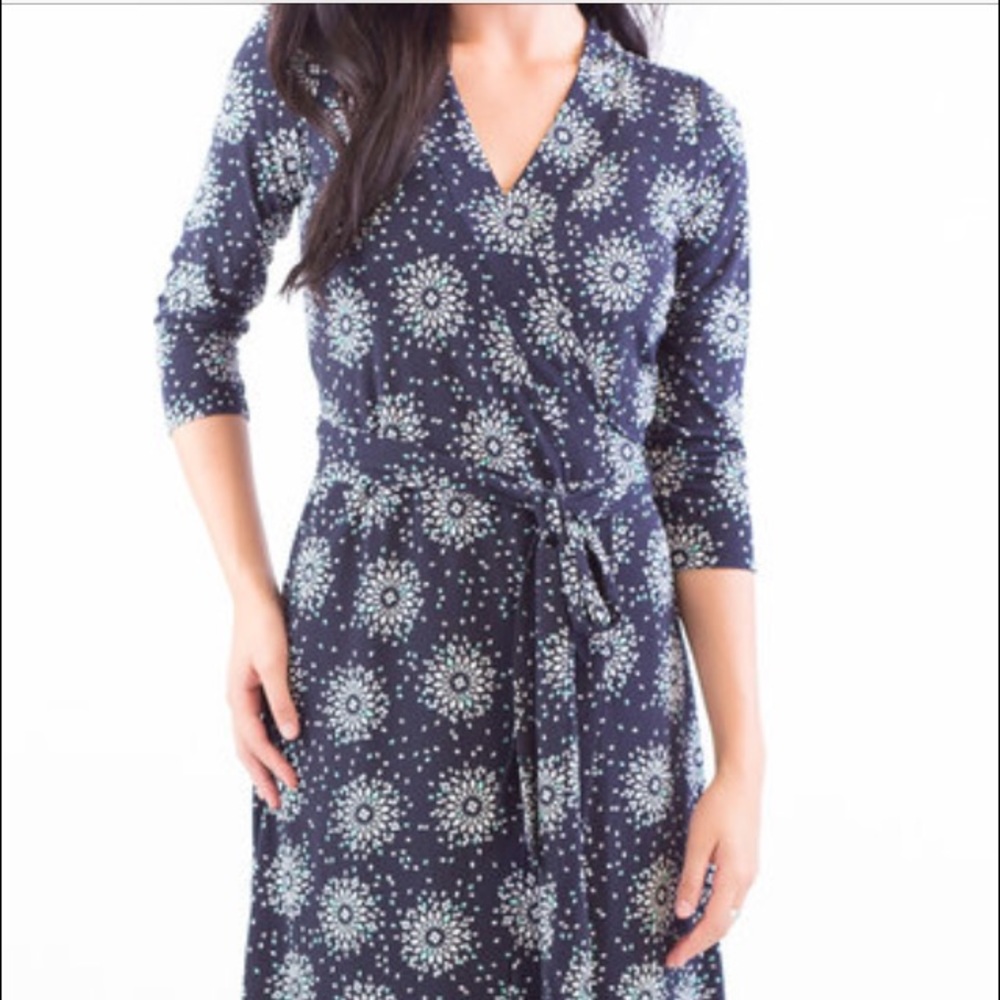 Dark Navy Starburst Wrap Dress!