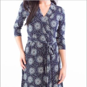 Dark Navy Starburst Wrap Dress!