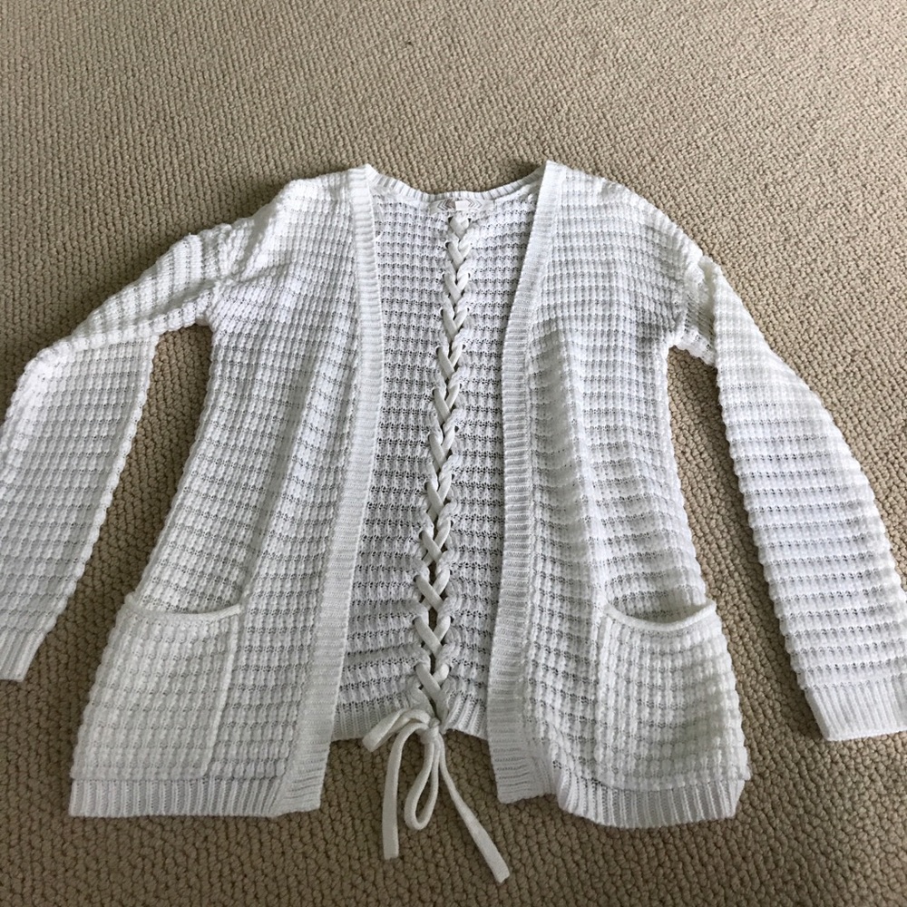 Cardigan with braided back