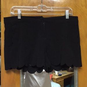 Francesca's Black Scallop Shorts