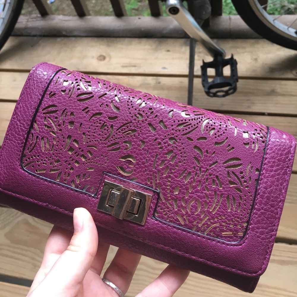 Purple wallet. Free with a purchase!