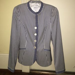 Armani Collezioni blue and while striped jacket