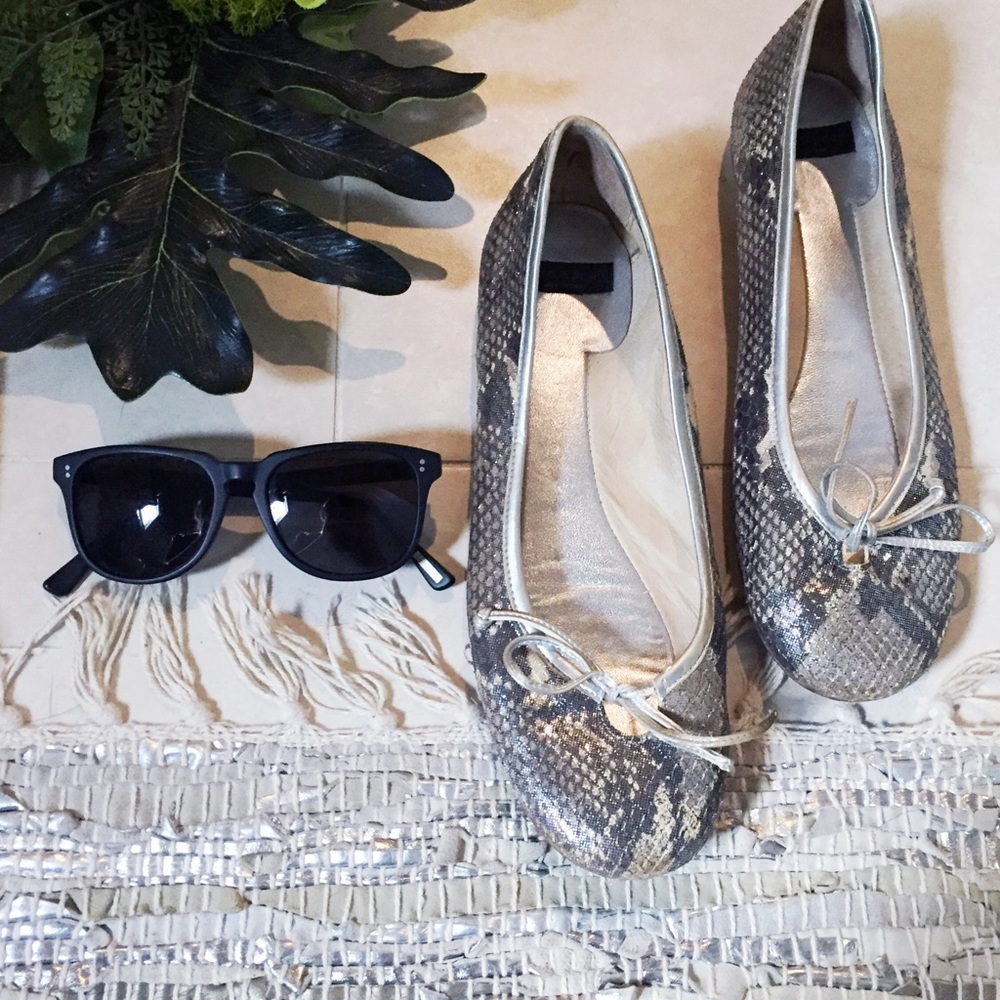 Kate Spade Silver Ballet Flats