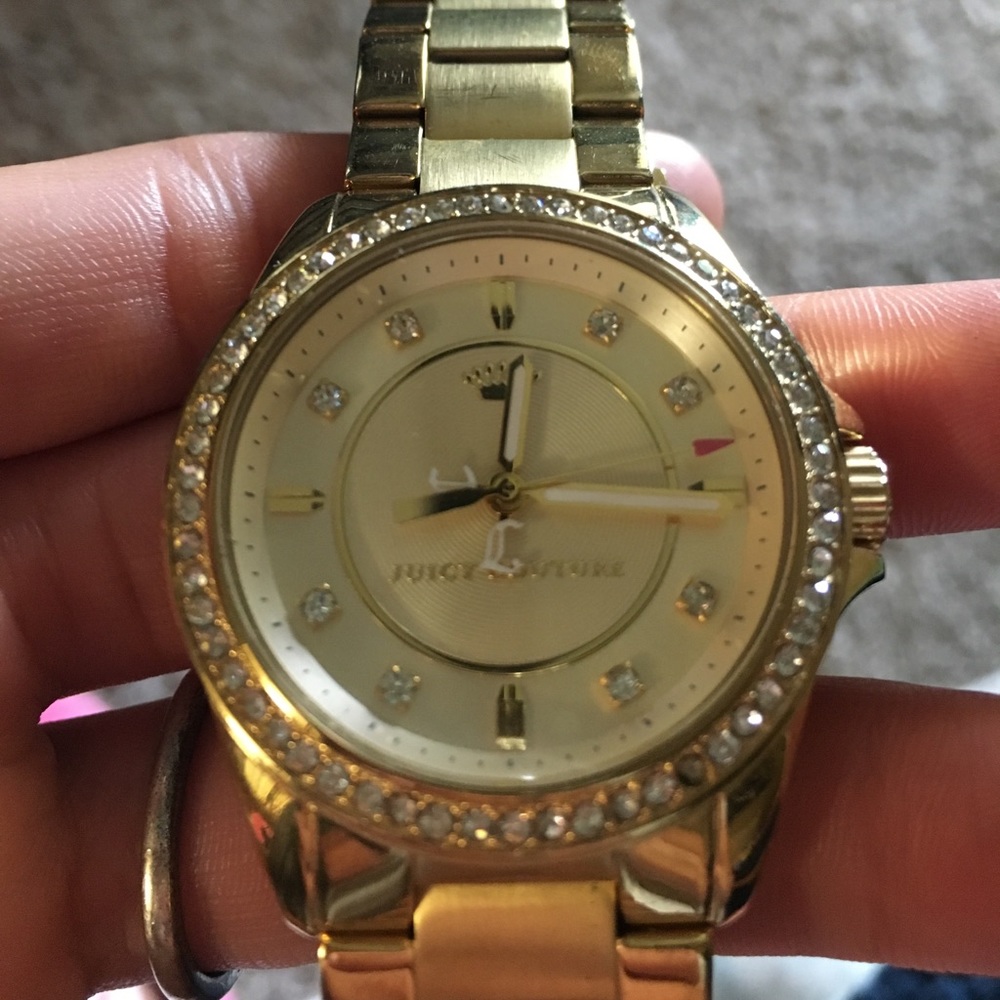 Gold Juicy Couture Watch With Diamonds