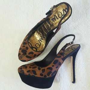 Sam Edelman Leopard Hair Suede Novato Sling