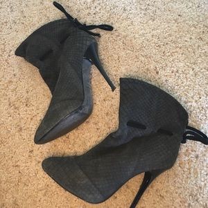 Snakeskin ankle boots