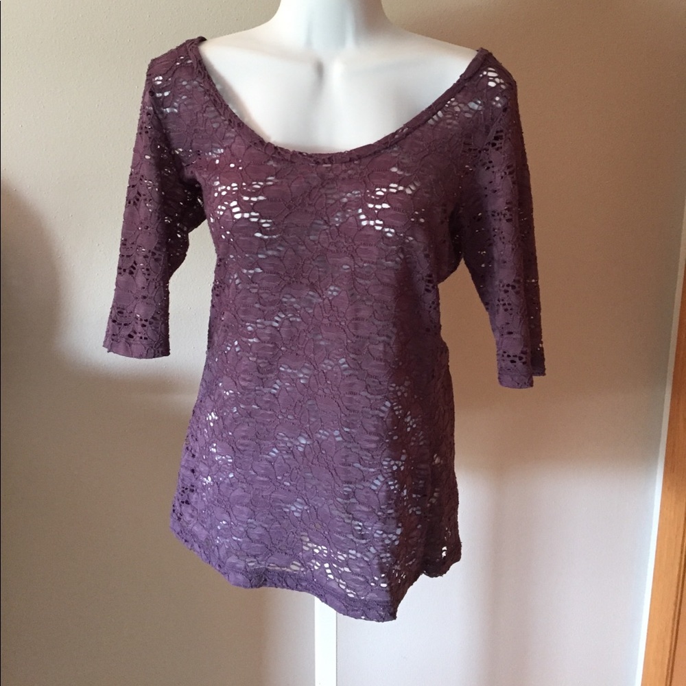 Purple lace style blouse