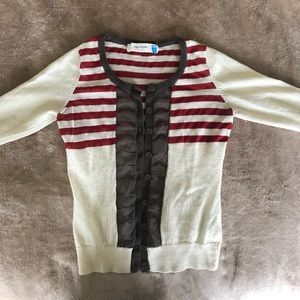 Quarter sleeve sheer cardigan