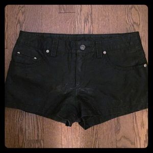 Free people faux leather shorts