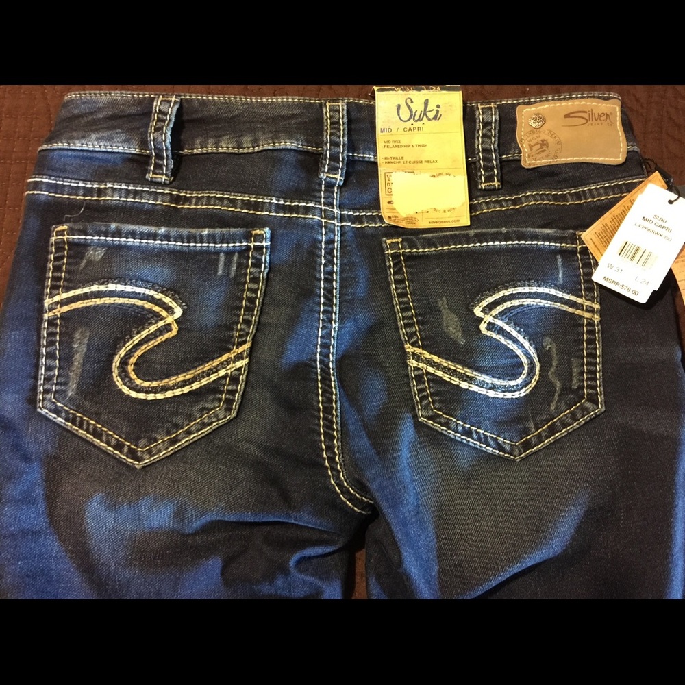 Silver Suki Capri's