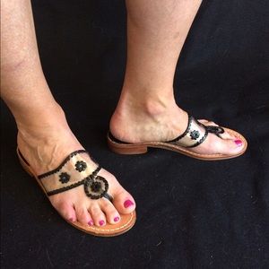 Jack Rogers clear thong sandals. 8N