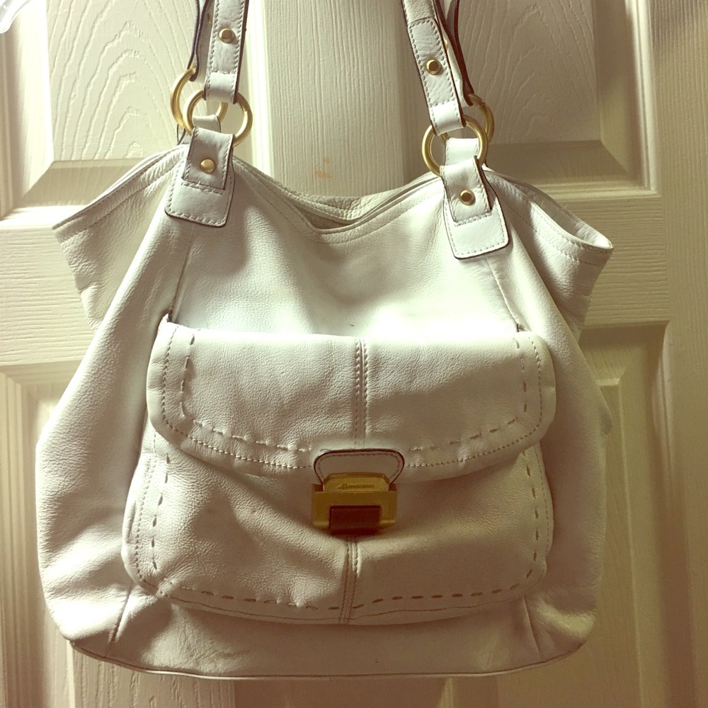 B Makowsky Leather Medium Handbag
