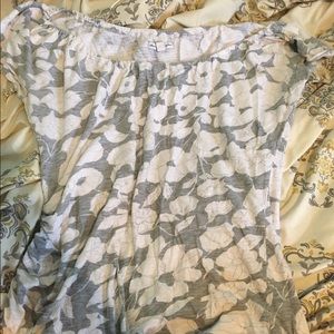 American eagle floral blouse with tie up side