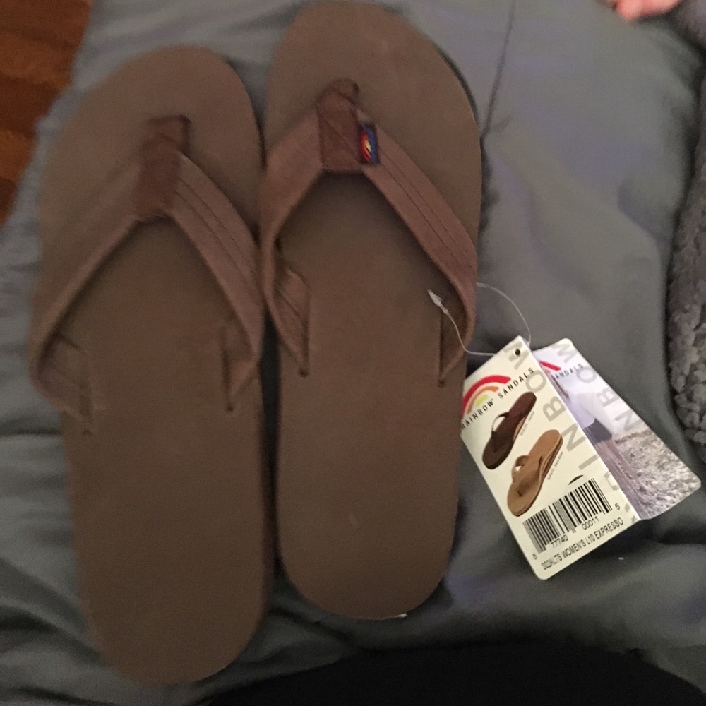 Rainbow Flipflops size 10 women's