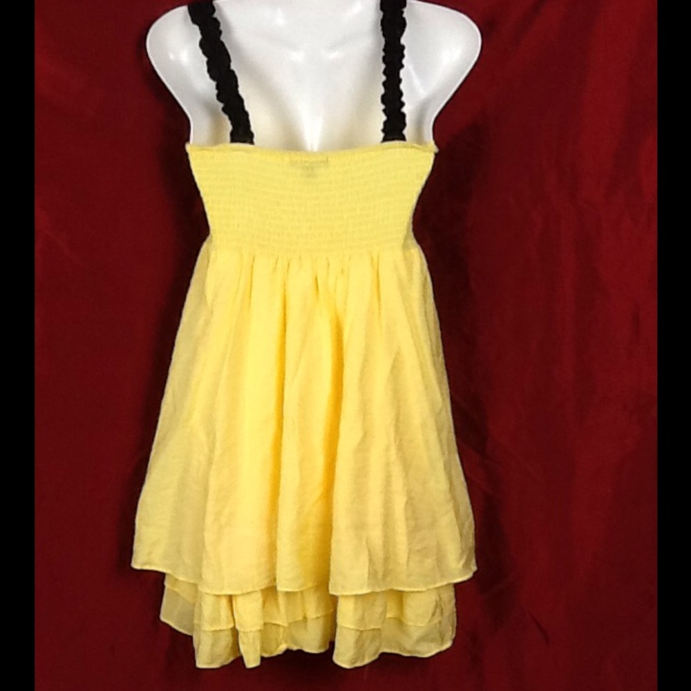 Womens Yellow Sun Dress Double Zero Size M - Picture 3 of 4