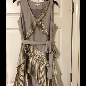 Gap Taupe Ruffled Dress