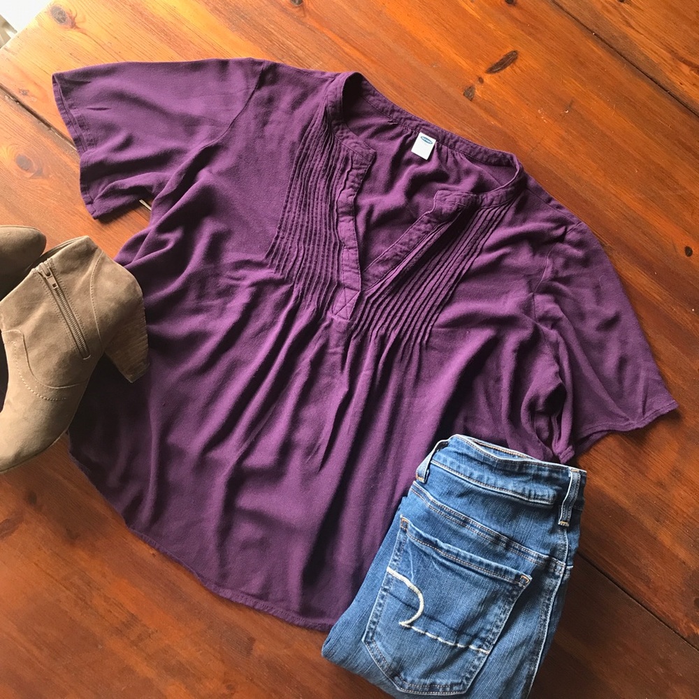 Plum / Purple Flowy Top
