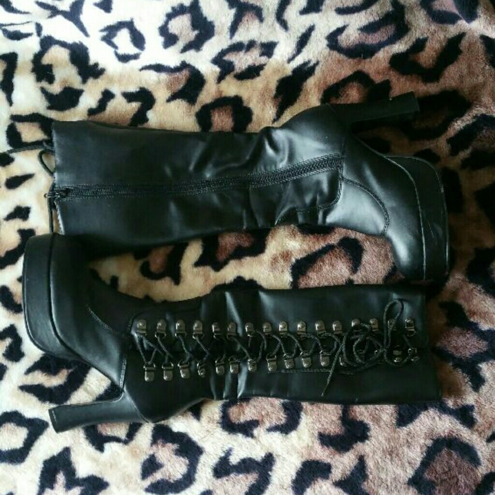 T.U.K. Lace-up Platform Boots