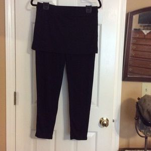 Black skirted leggings