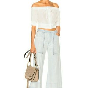 Off shoulder top in NAVY