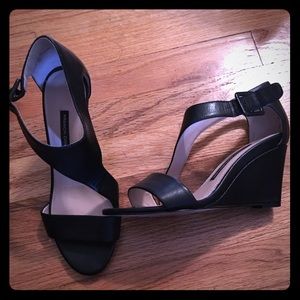 French Connection black wedge
