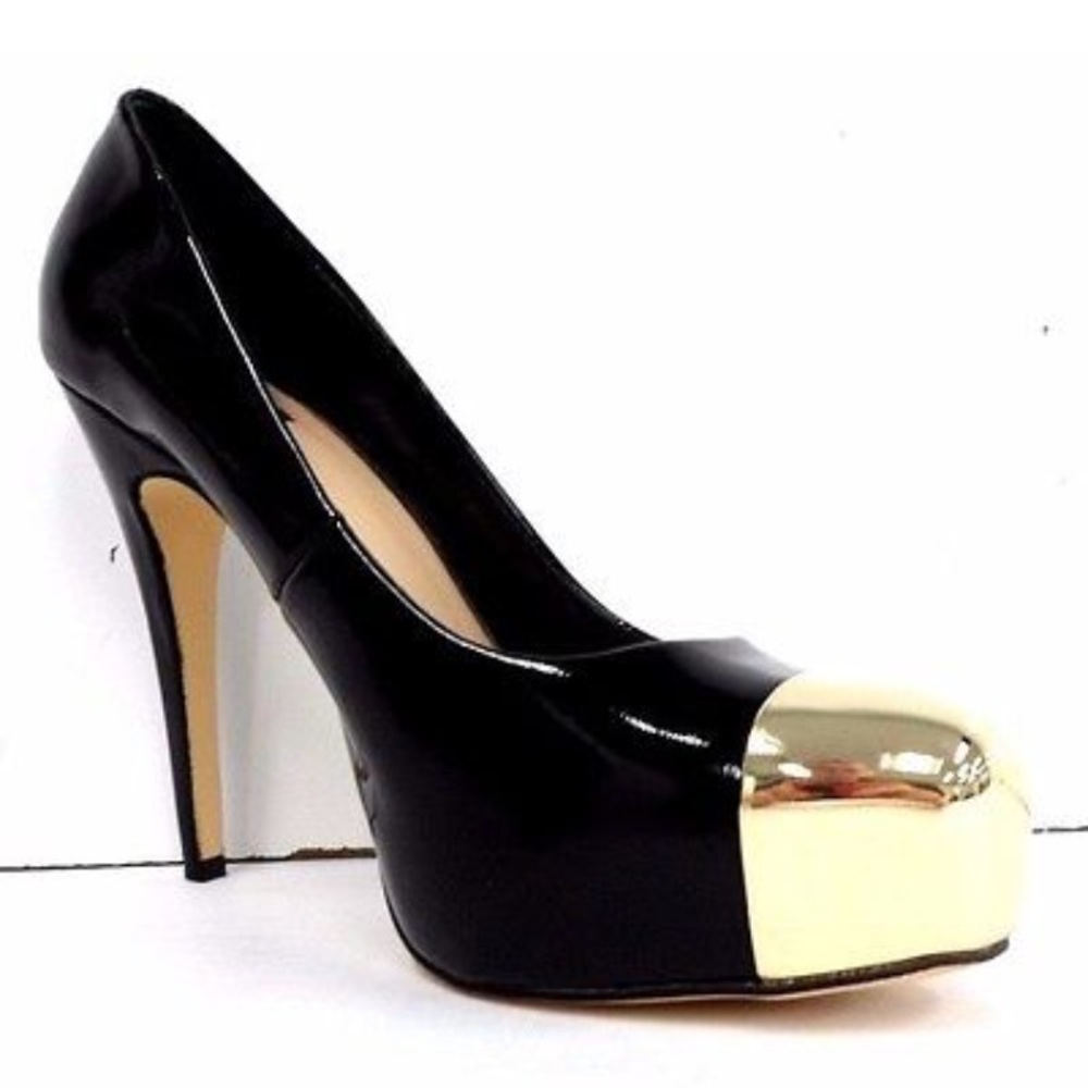 DV by Dolce Vita Women's Balko Gold Toe Heels
