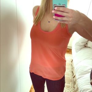 Joie 100% silk blouse in Coral/Peach XS