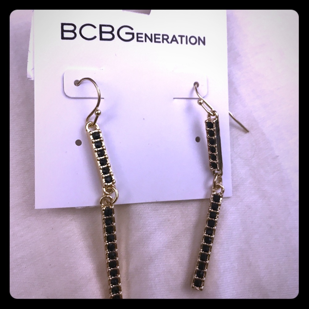BCBG black and gold dangle