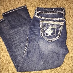 Women's rock revival crop jeans