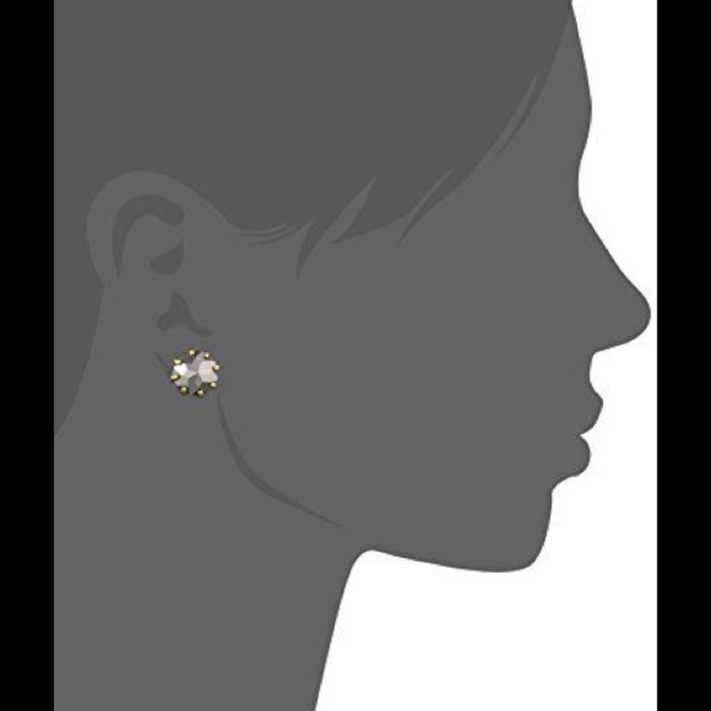 New Rebecca Minkoff Hematite Button Earrings stud - Picture 2 of 4