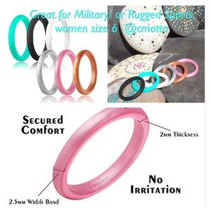 🔥New Silicone bands/ or wedding Bands♨️size6