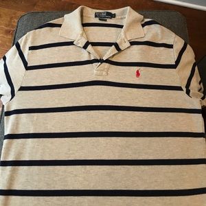 Men's striped polo