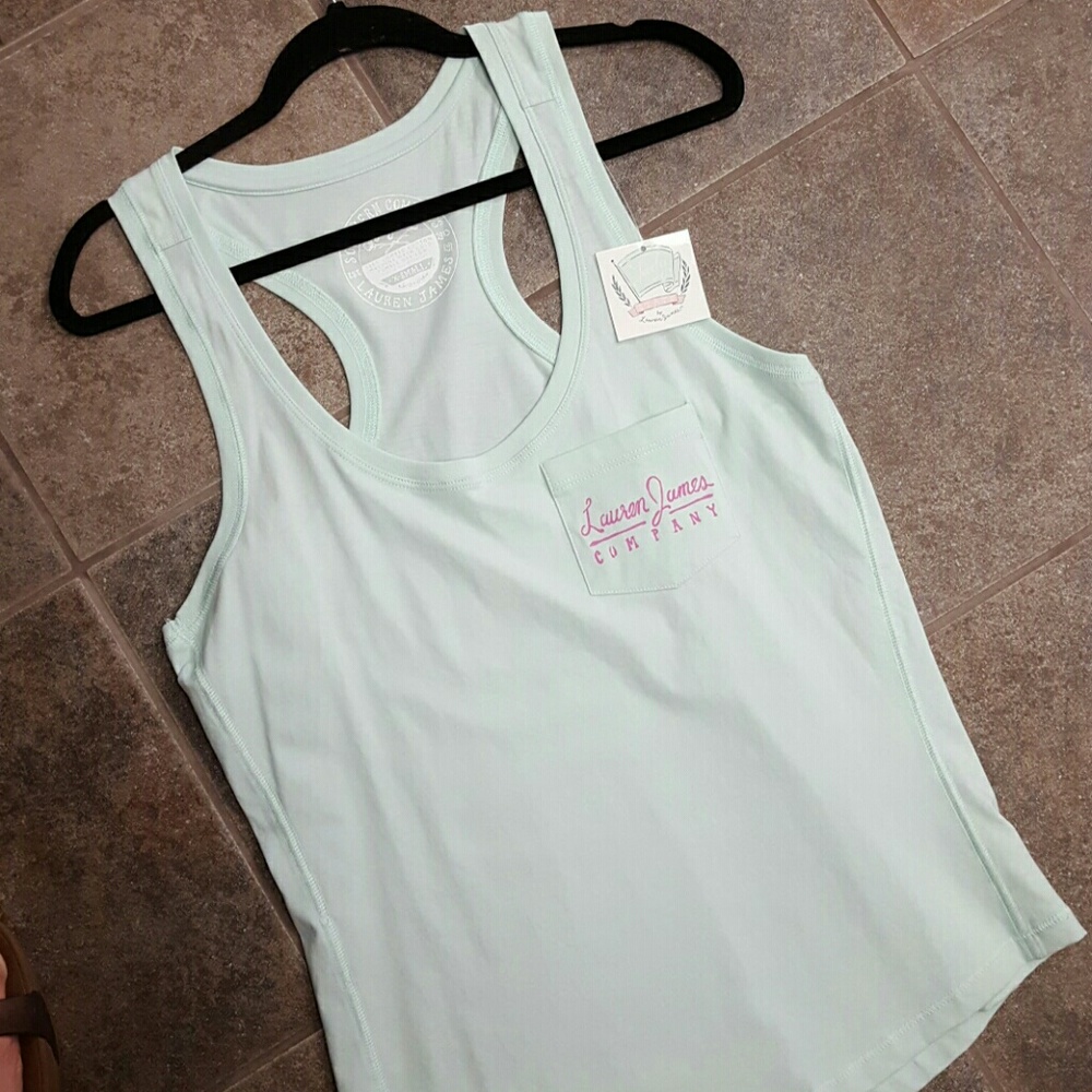 Mint green Racer Back top front pocket