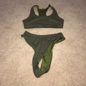 Olive high cut Bikini