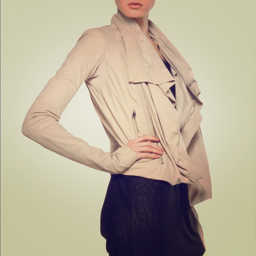 Rick Owens blistered leather motorcycle jacket