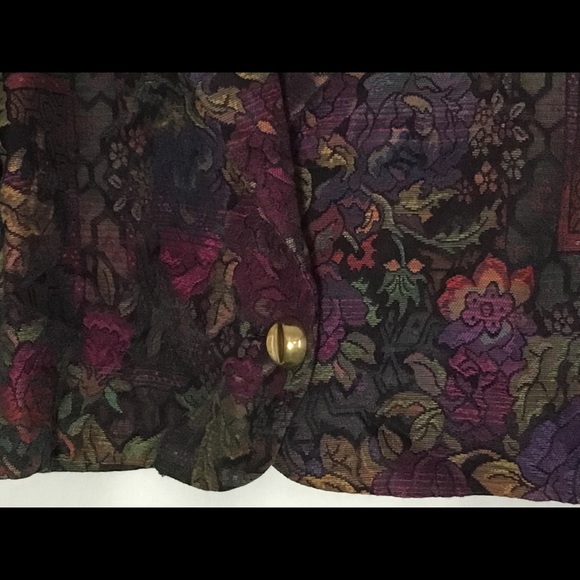 Short Jacket Blazer Small Ladies Floral Lightweigh - Picture 3 of 7