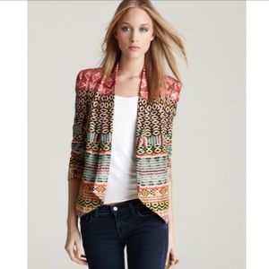 Rebecca Minkoff 100% silk crop blazer SZ: S IKAT