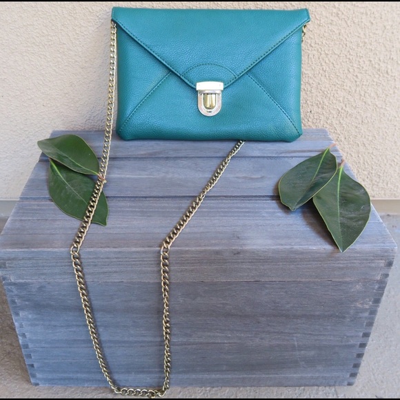 Forever 21 Handbags - FOREVE 21 Sea Green Bag AND Convertible Clutch