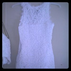 White House Black Market White Midi Dress