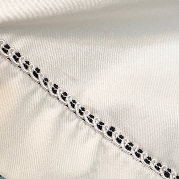 CHANEL Authentic White Button Peplum Blouse Top! S - Picture 6 of 7