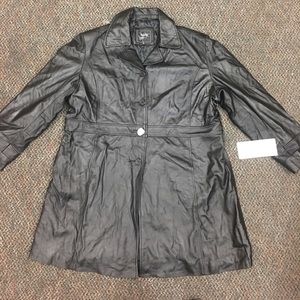 Brand new lamb skin walking coat