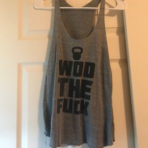 Grey Crossfit Racerback Tank