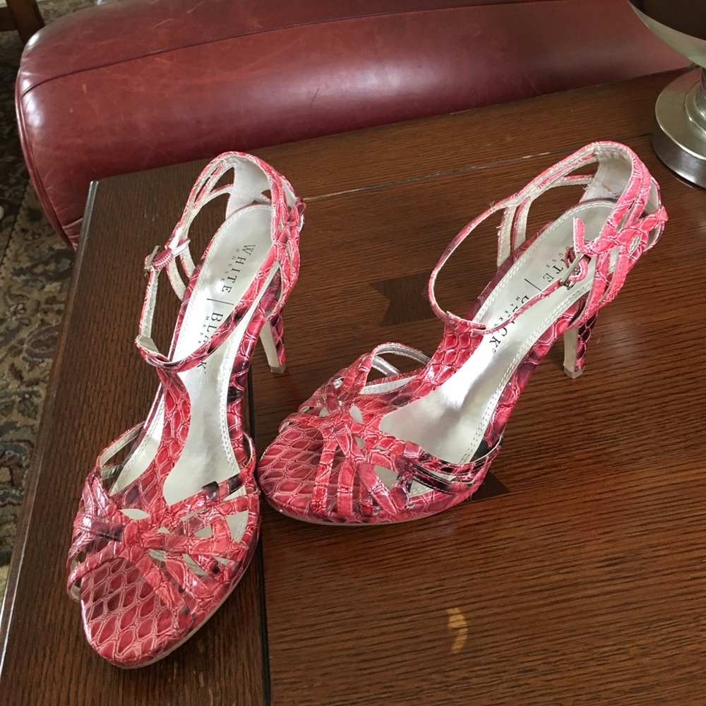 White House black market strappy heels