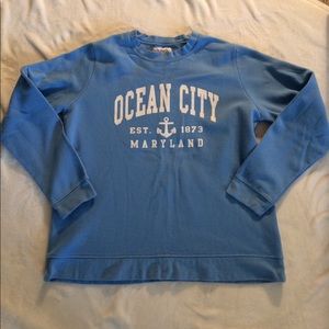 Baby blue ocean city sweatshirt