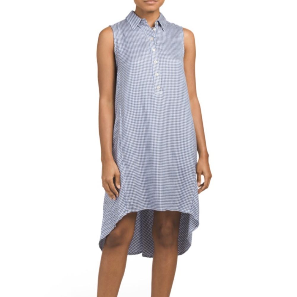 Gingham Checked Shirt Dress