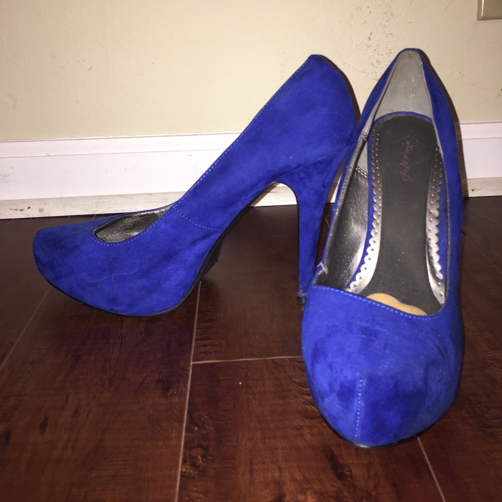 Royal blue heels