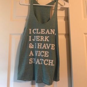 Heathered Green Crossfit Racerback Tank