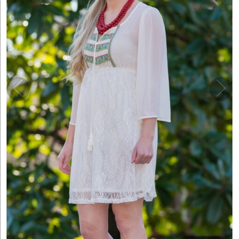 Lace boho dress